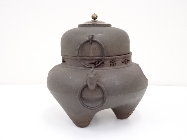 道具 ] - 道具 千家十職大西清右衛門造 鉄鬼面風炉釜（共箱） | ネット